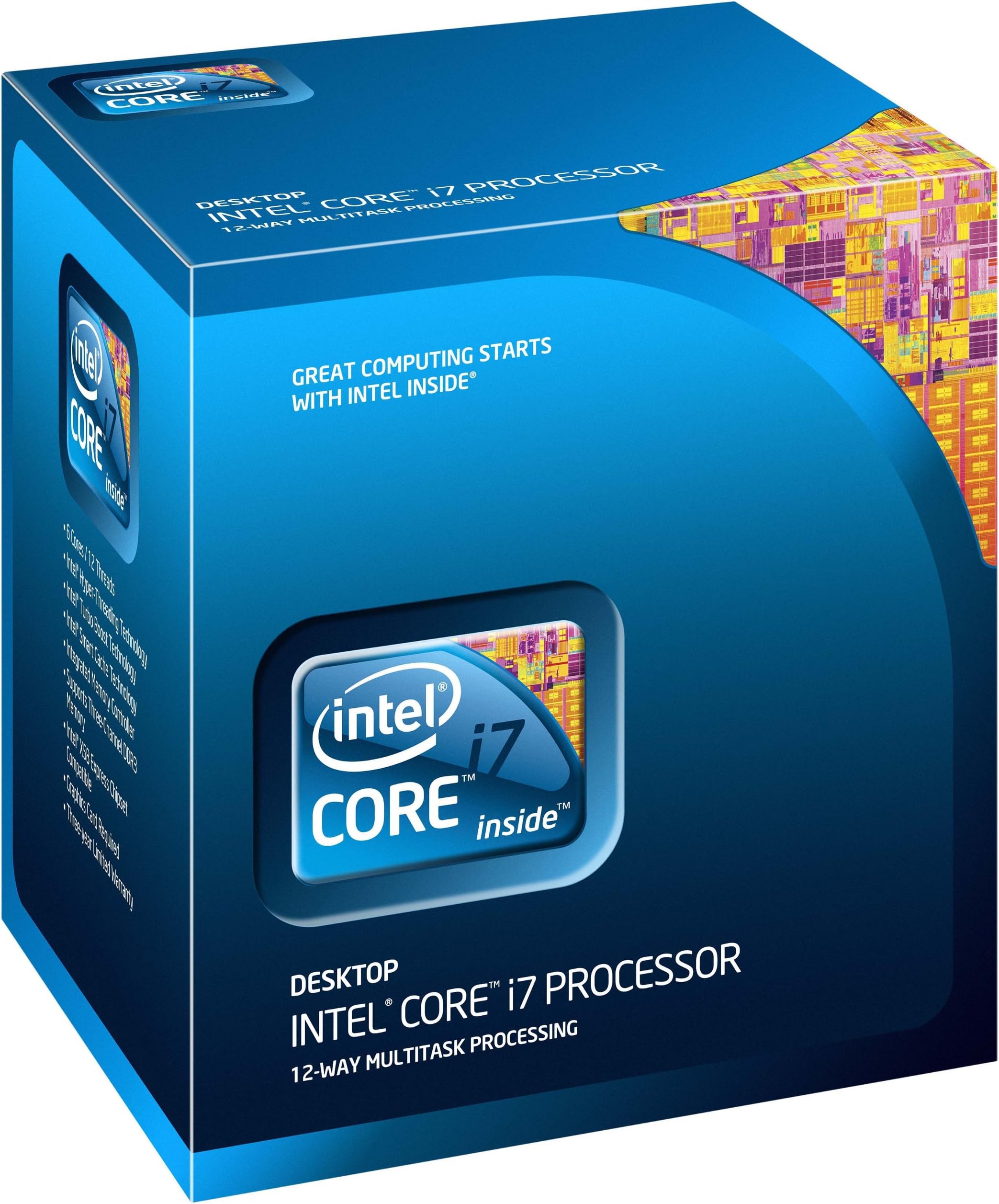 Intel Core i7-970 Processor 3.20 GHz 12 MB Cache Socket LGA1366