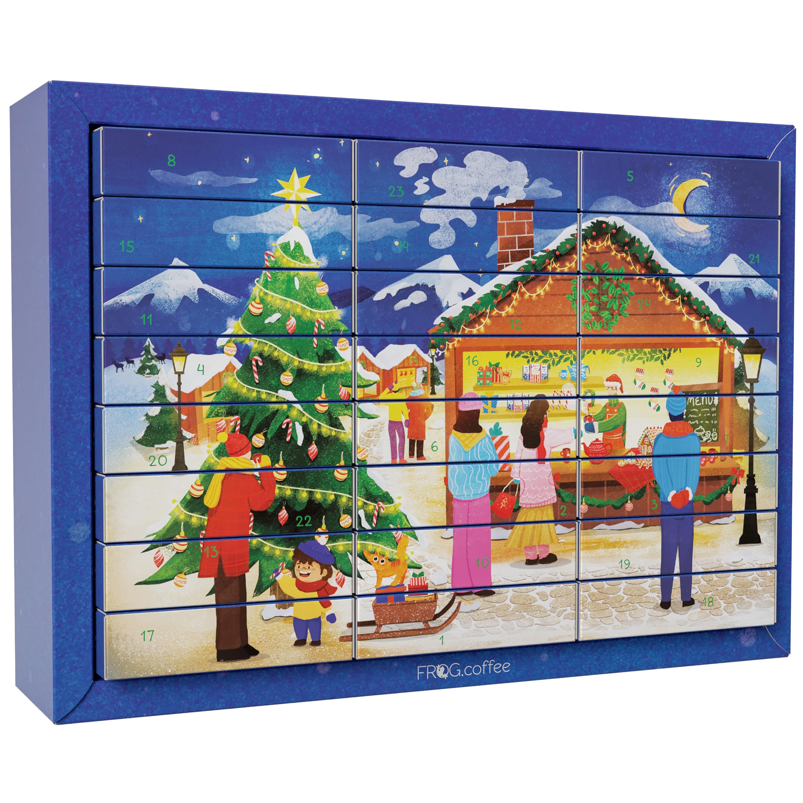 Tee-Adventskalender (24 Tage, 48 Teebeutel) – FROG.coffee
