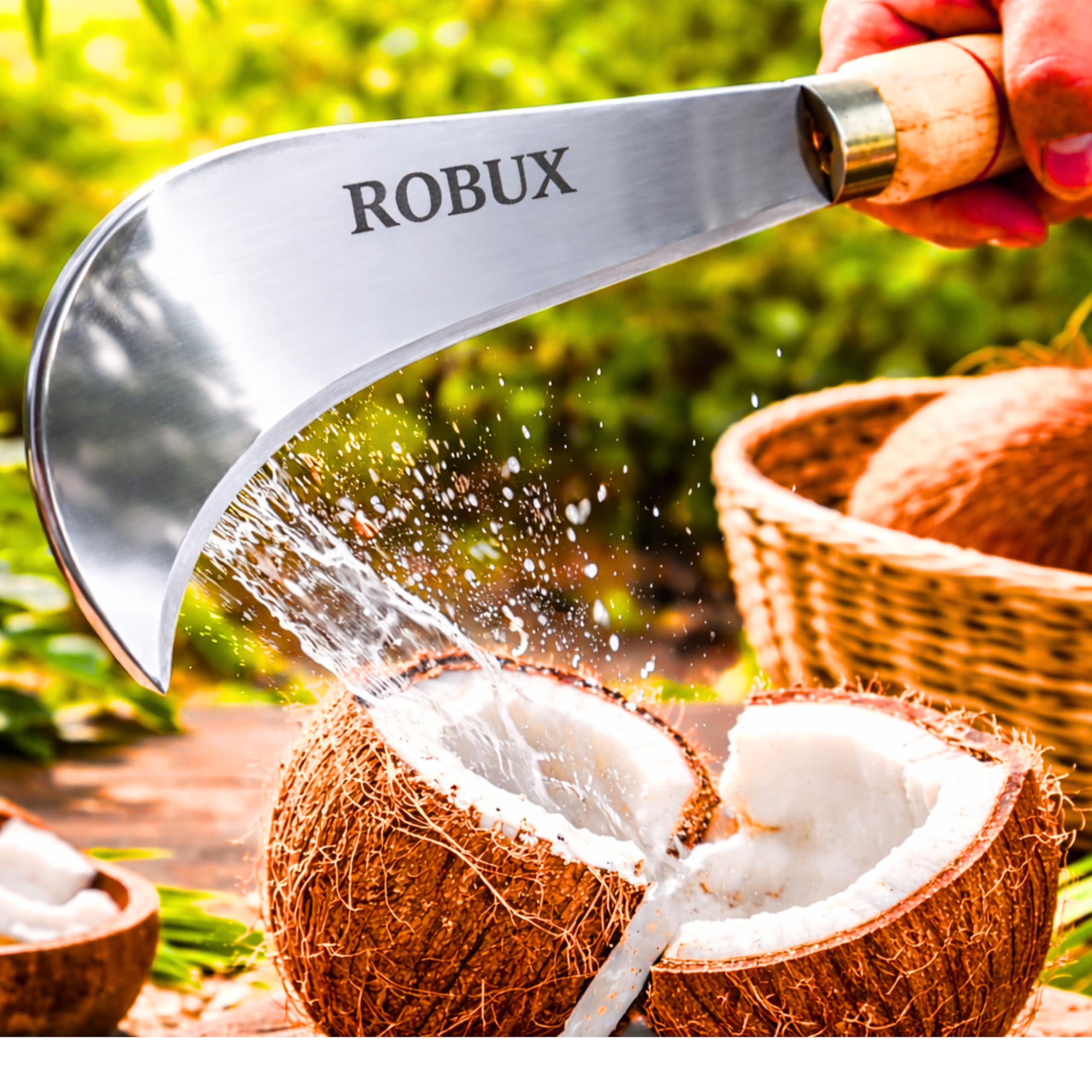ROBUX Billhook Knife - Handmade Coconut Cutter -6