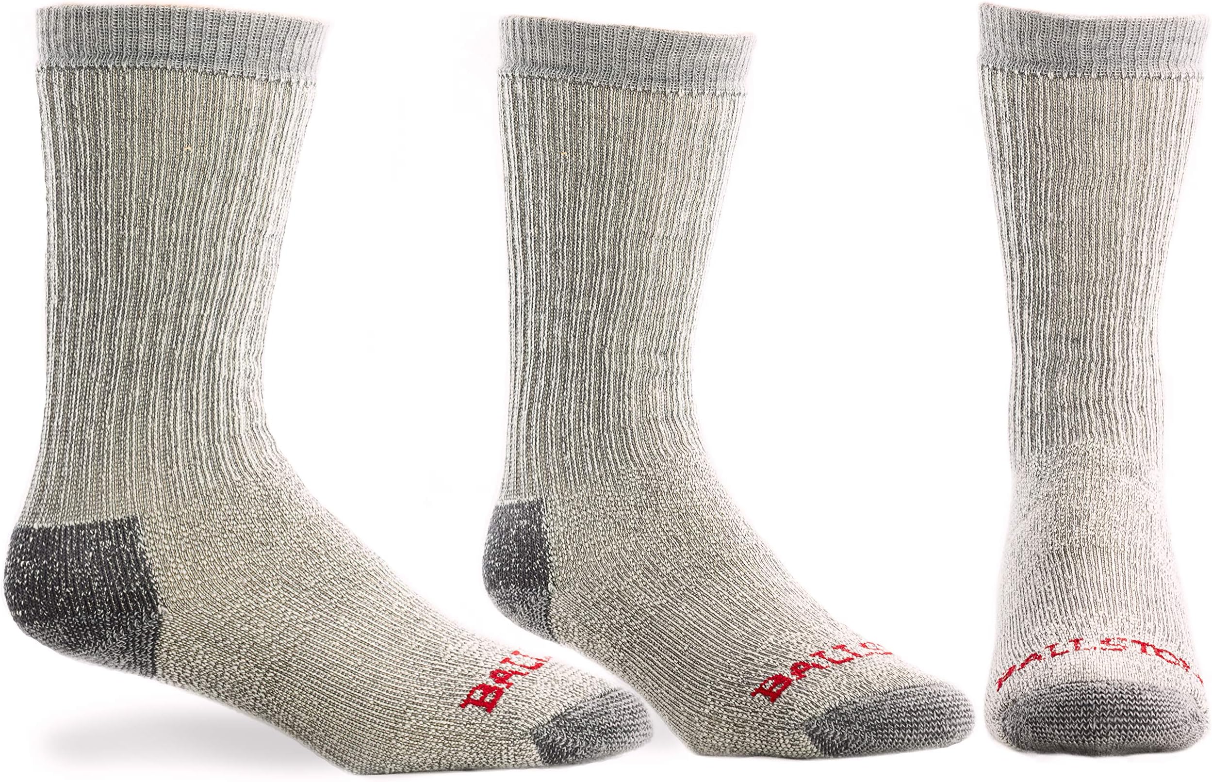 Ballston 83% Wool Heavyweight Expedition Weight Hunting Socks - 3 Pairs for Men and Women