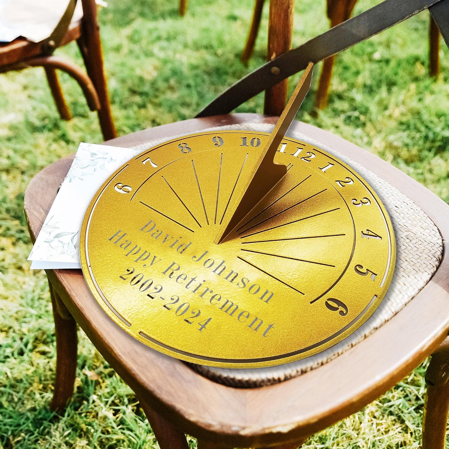 Custom Sundial Retirement Gift for Men Or Women, Personalized Custom Retirement Gift with Name and Date