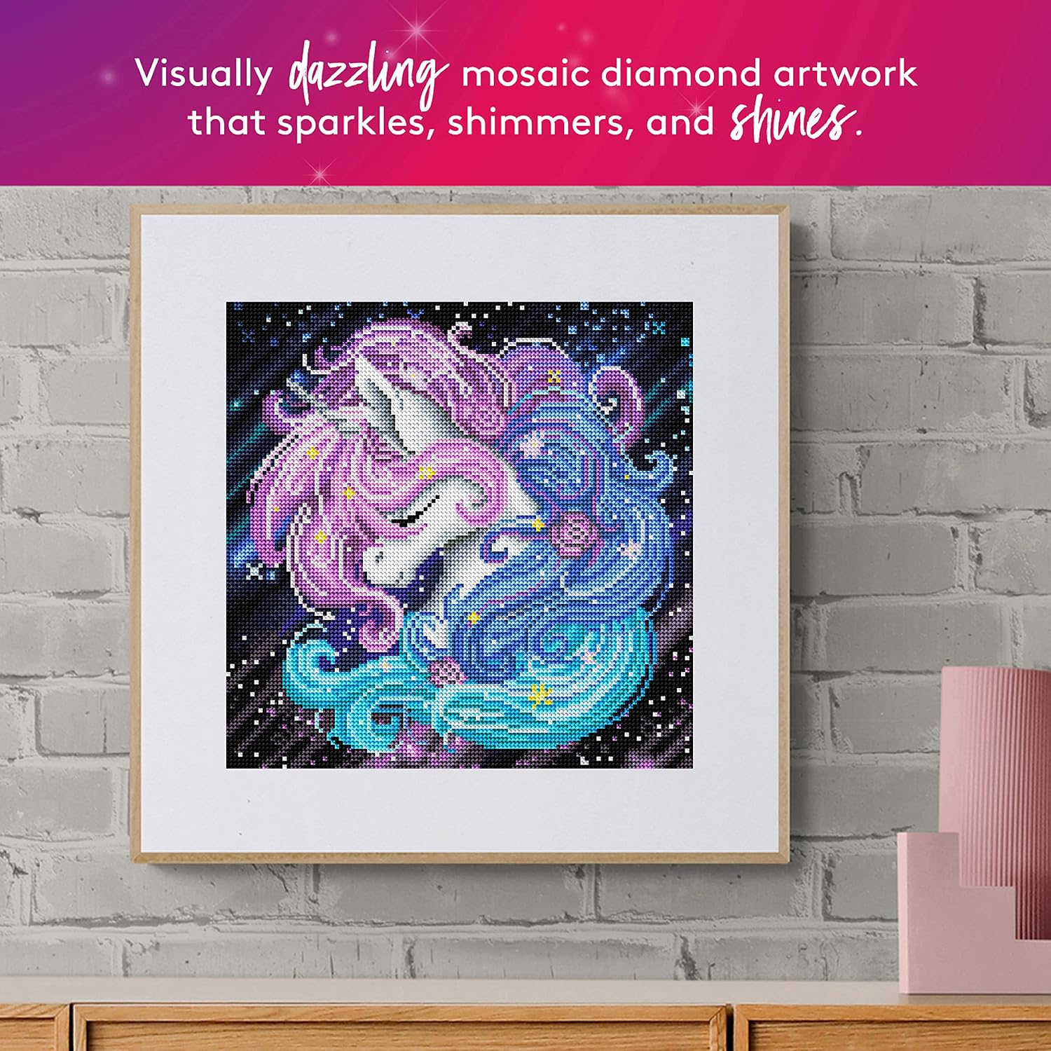 DIAMOND ART CLUB Aurora The Unicorn Diamond Painting Kit+ Drill Pen 2 Pack