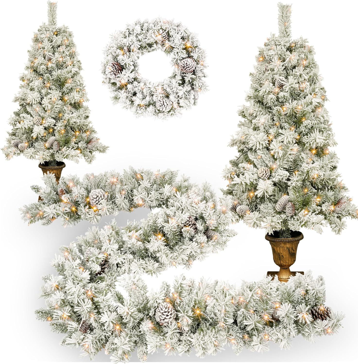 Merax Christmas Tree Set of 4, 4ft Christmas Tree Prelit