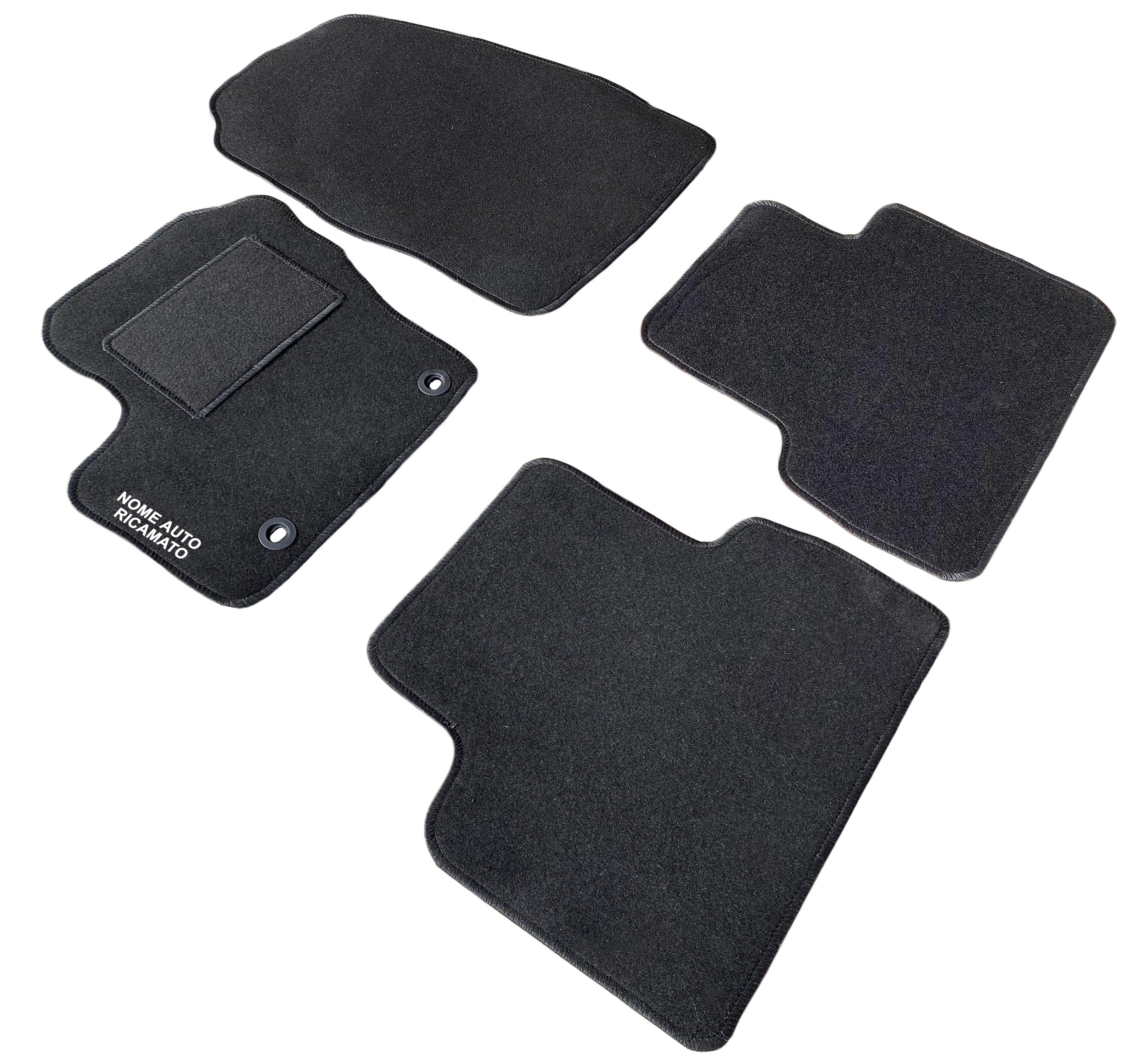 Auto Accessori Lupex | Set 4 Pezzi Tappetini Auto Compatibili con C-Max II serie | Tappeti Sagomati in Moquette con Ricamo Lato Guida | Fondo Antiscivolo | Anteriori e Posteriori