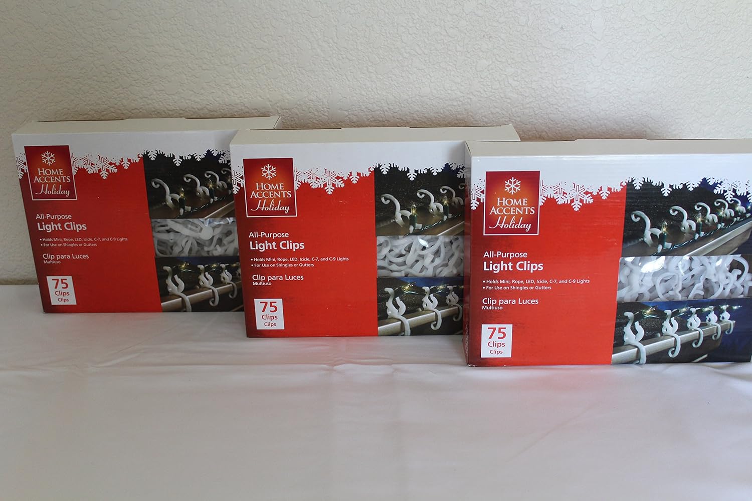 Home Accents Holiday Allpurpose Light Clips 75 Count (3Pack) Industrial & Scientific