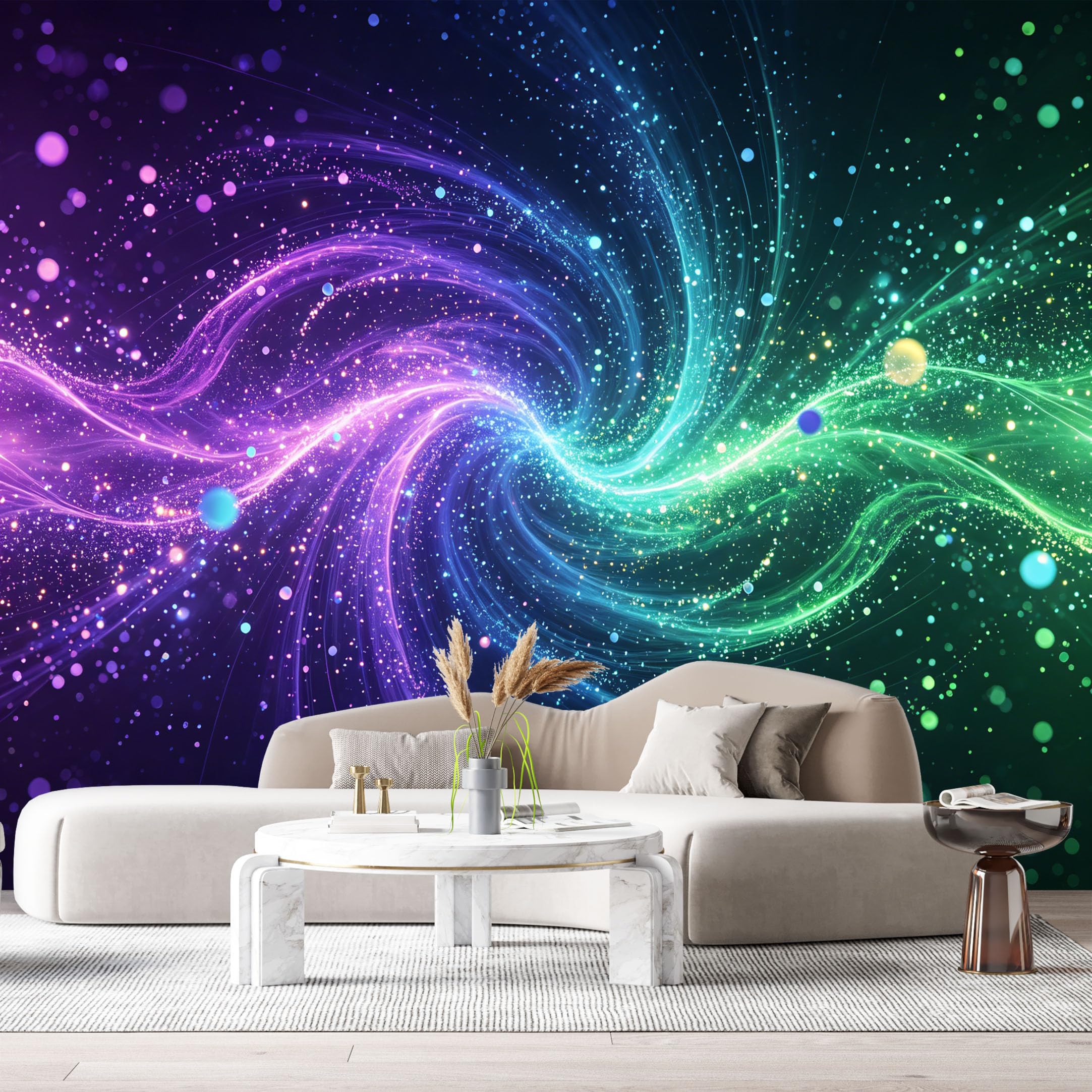 Custom Size Wall Murals Abstract Modern Cosmic Galaxy Swirl Nebula Stardust SelfAdhesiveWall Fabric Removable Wallpaper Wall Decor for Living Room Bedroom Bathroom