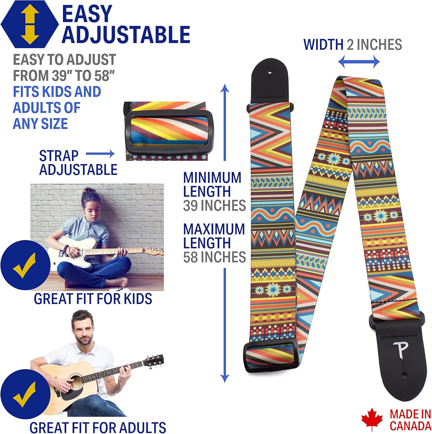 P Perri's Leathers Ltd. Unisex 0 Guitar Strap
