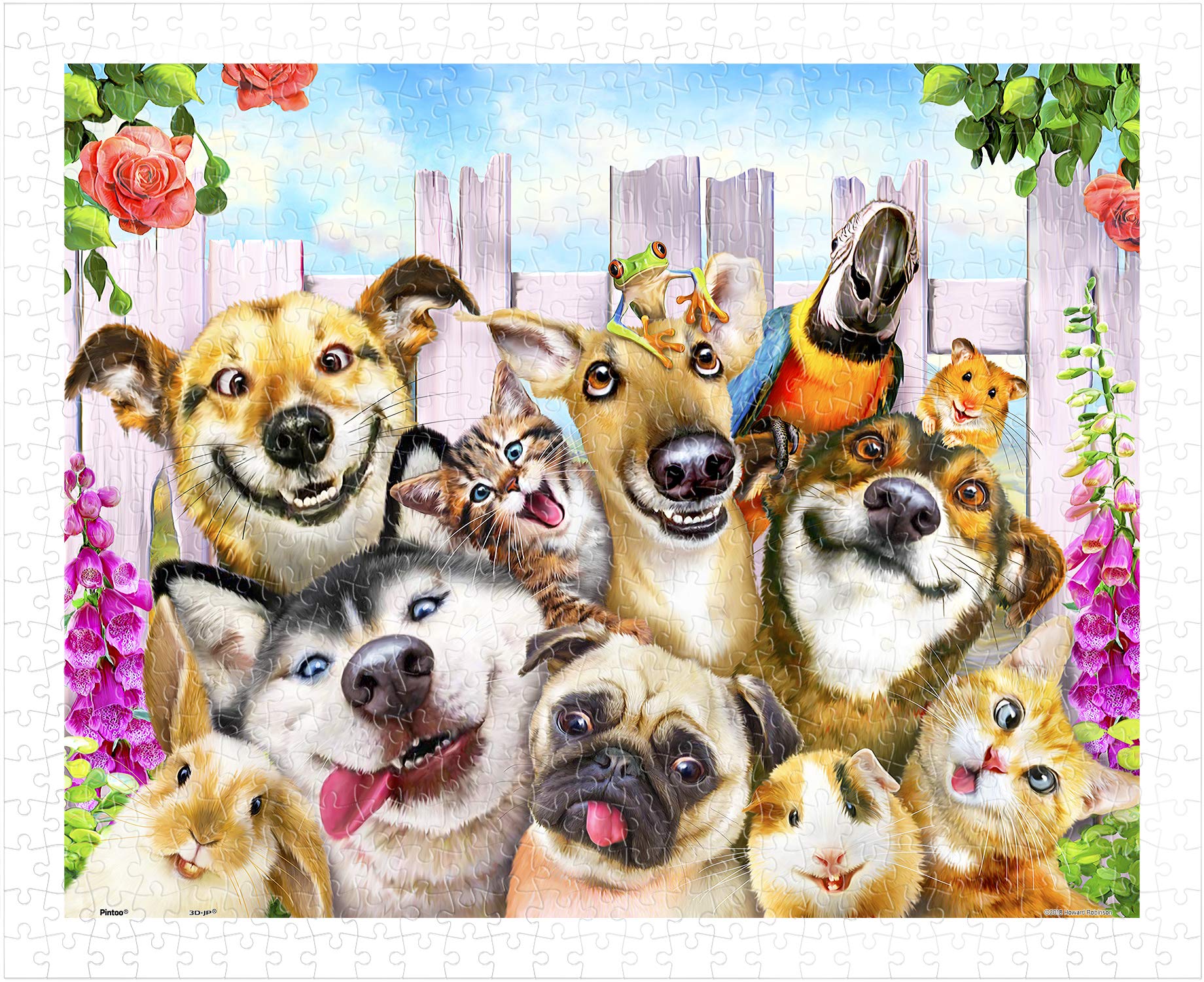 Pintoo Jigsaw Puzzles 500 Piece for Adults - Howard Robinson - Pet Selfie Beautiful Plastic Puzzle for Home Decor Zero Dust Easy Storage [H2068]