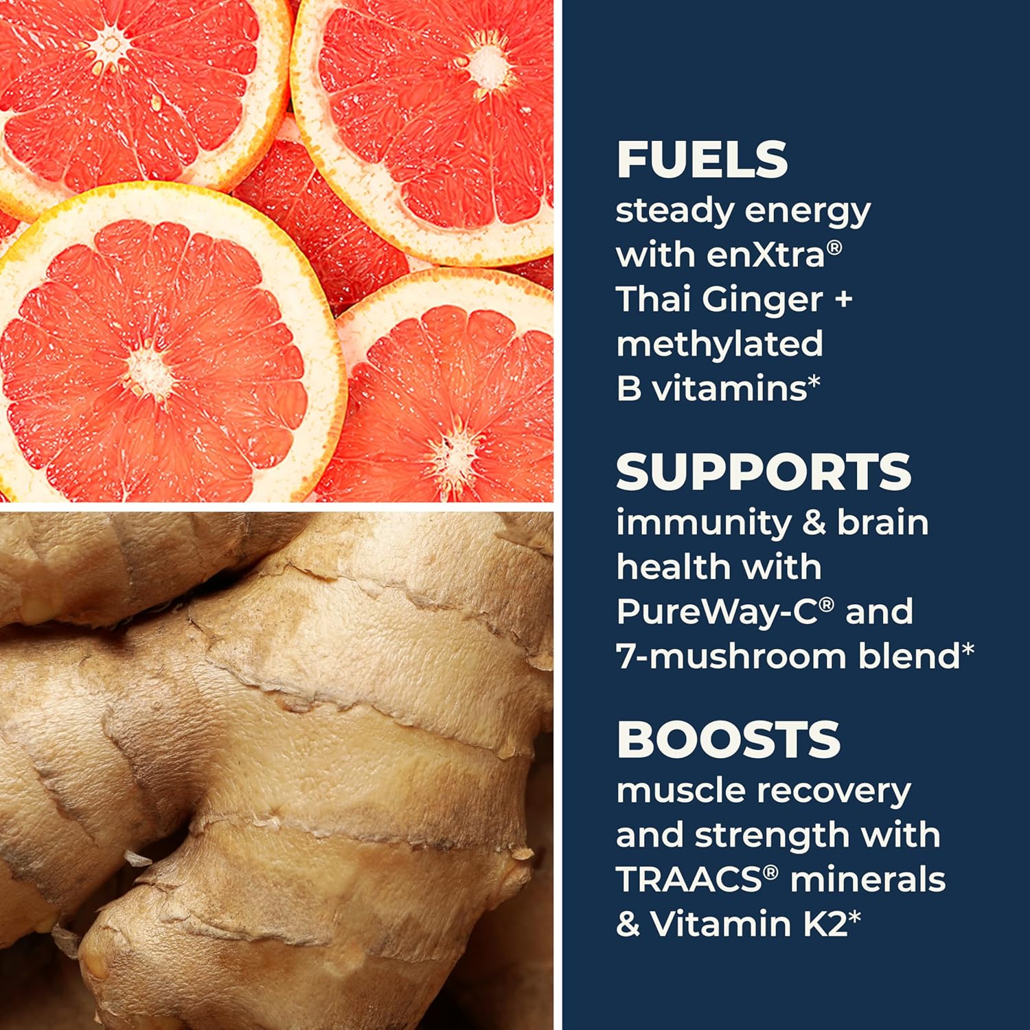 LifeSeasons Men's Multivitamin – High Potency with 21 Vitamins & Minerals, PureWay-C®, NAD+, Active B-Vitamins, TRAACS® Chelates, enXtra® for Energy, Probiotics & Mushrooms – 120 Veg Capsules - Image 3