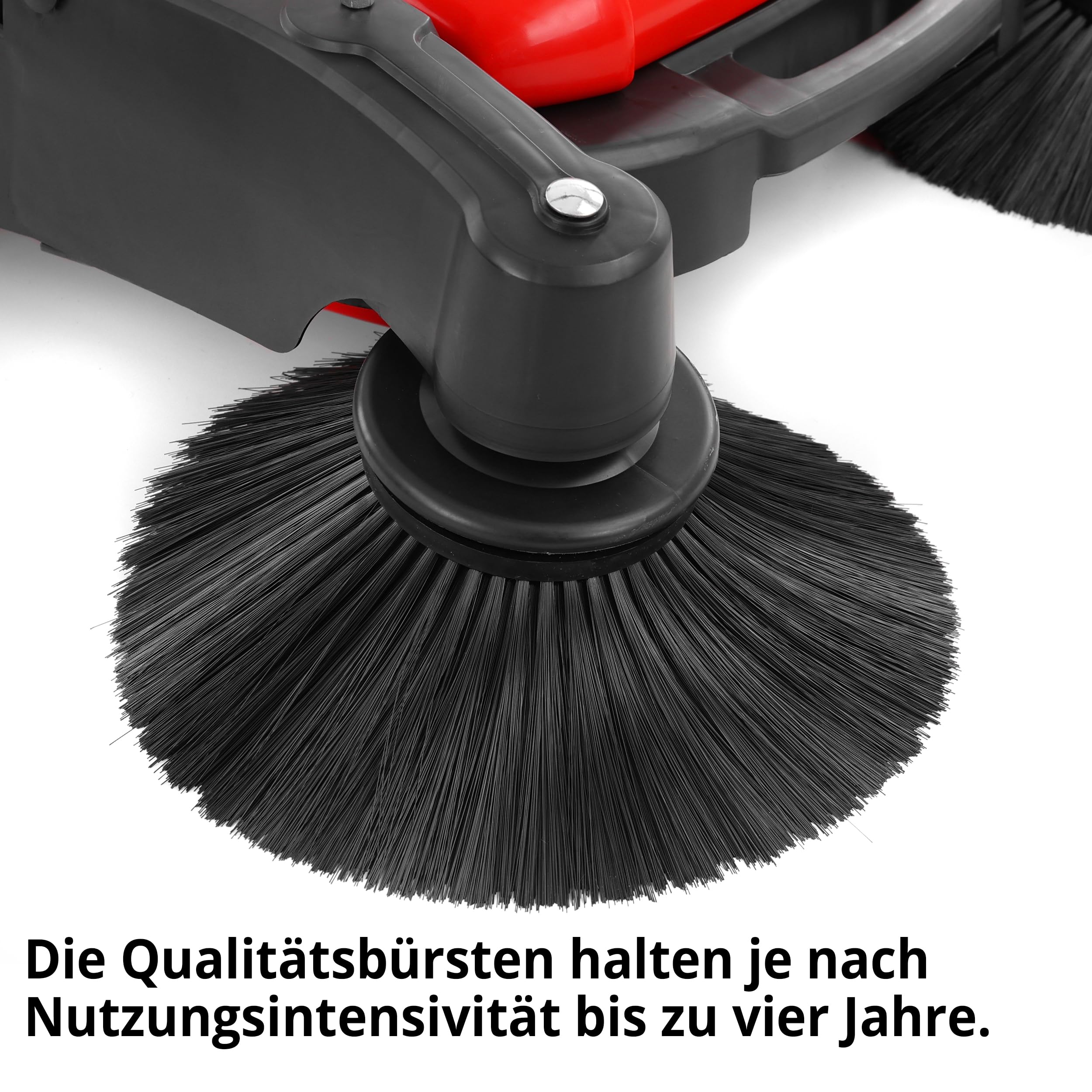HECHT Kehrmaschine – 105 cm Arbeitsbreite – 350 mm Bürsten – 48 l Auffangbehälter – Kehrmaschine manuell – für große außen Flächen zum Laub, Schmutz & Kies beseitigen