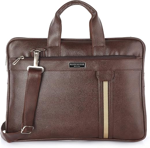 KENNETH COLE Leatherette 18-inch Laptop Bag/Office Bag/Business Bag (Dimensions: 42 * 32 * 7 cm) | Premium Messenger with ...