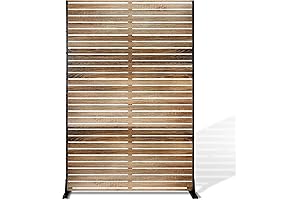 72" Outdoor Room Divider for Patio Privacy Screen, Freestanding Patio Privacy, Natural...
