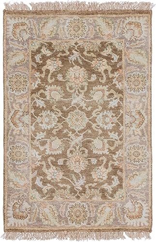 Mark&Day - Alfombras de lana Vilonia, alfombra tradicional marfil de 2x3, alfombra marrón, beige y verde, para sala de estar, dormitorio o cocina (2