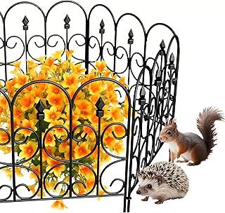 AMAGABELI GARDEN & HOME 5 Panels 32in(H)×10ft(L) Decorative Garden Fence...
