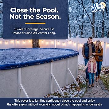Blue Wave Arctic Armor 16x25-ft Oval Above Ground Pool Winter Cover, Blue