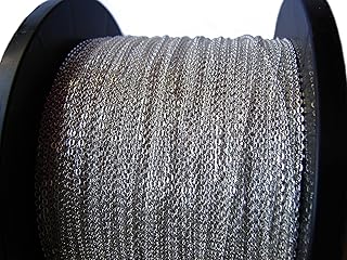 BEEZZY BEEDZ 925 Sterling Silver Jewelry Making Cable Trace Anchor Chain by Foot for DIY Jewelry Made in Italy (Cable Flat Link 1.5mm, 10f)
