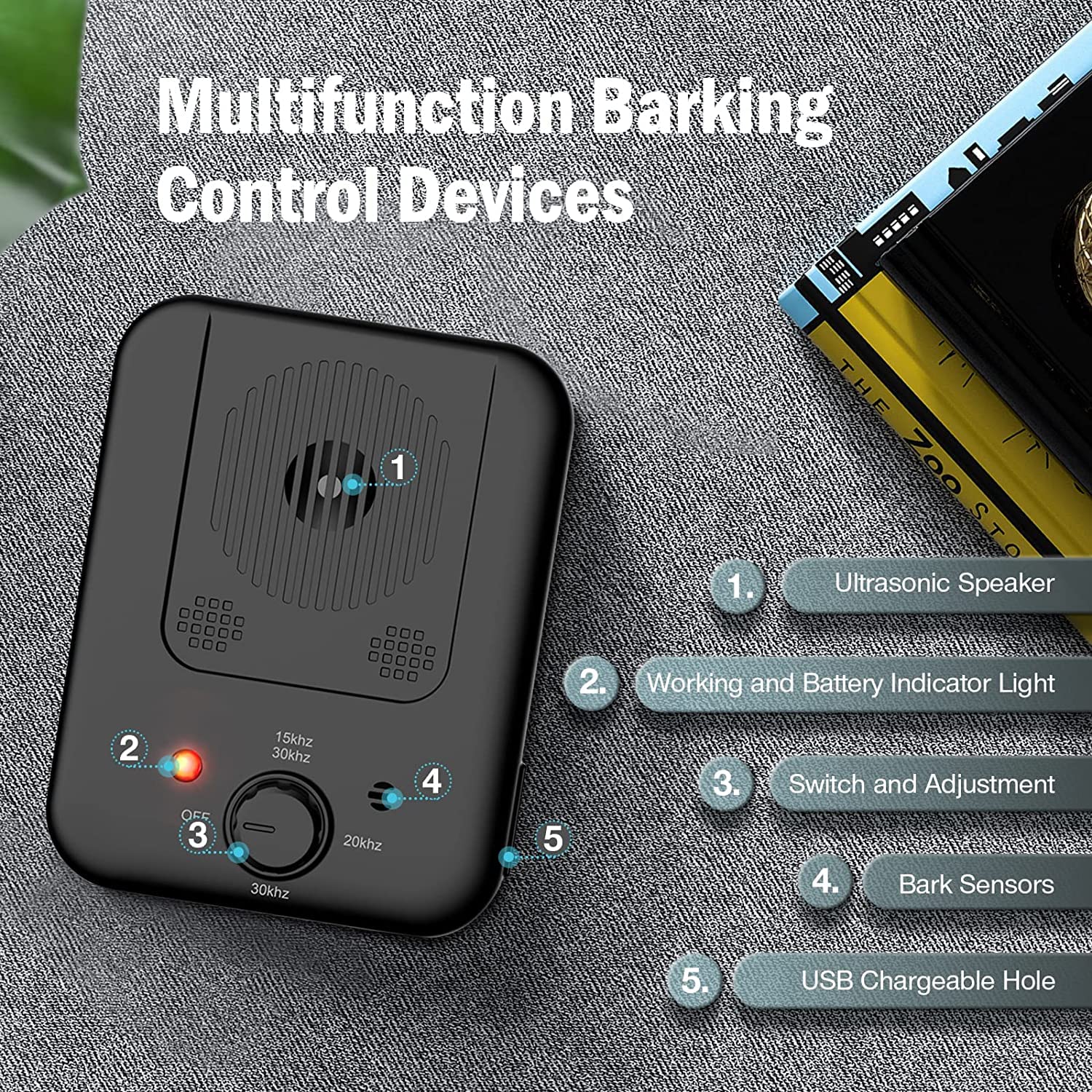 Queenmew Anti Barking Device, 3 Sensitivity and Frequency Levels Sonic Dog  Barking Control Device, 33 Ft Range Ultrasonic Stop Dog Bark Deterrent,  Rechargeable Dog Bark Control Indoors and Outdoors : Amazon.ca: Pet Supplies