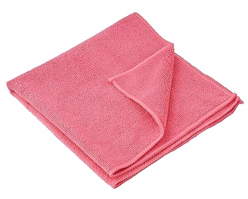 Superio Paño de limpieza de microfibra rosa para automóviles, cocina, baño, 16 x 16 pulgadas, trapos sin pelusa para limpiar la casa, lavable,