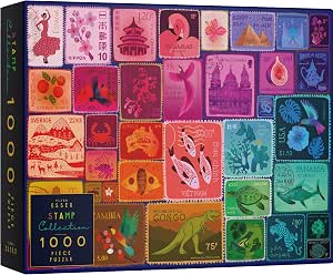 Elena Essex 1000 Piece Puzzle - 'Fig Tree' Colorful Floral Bird Gradient Art, 20x28 Inch Jigsaw For Adults