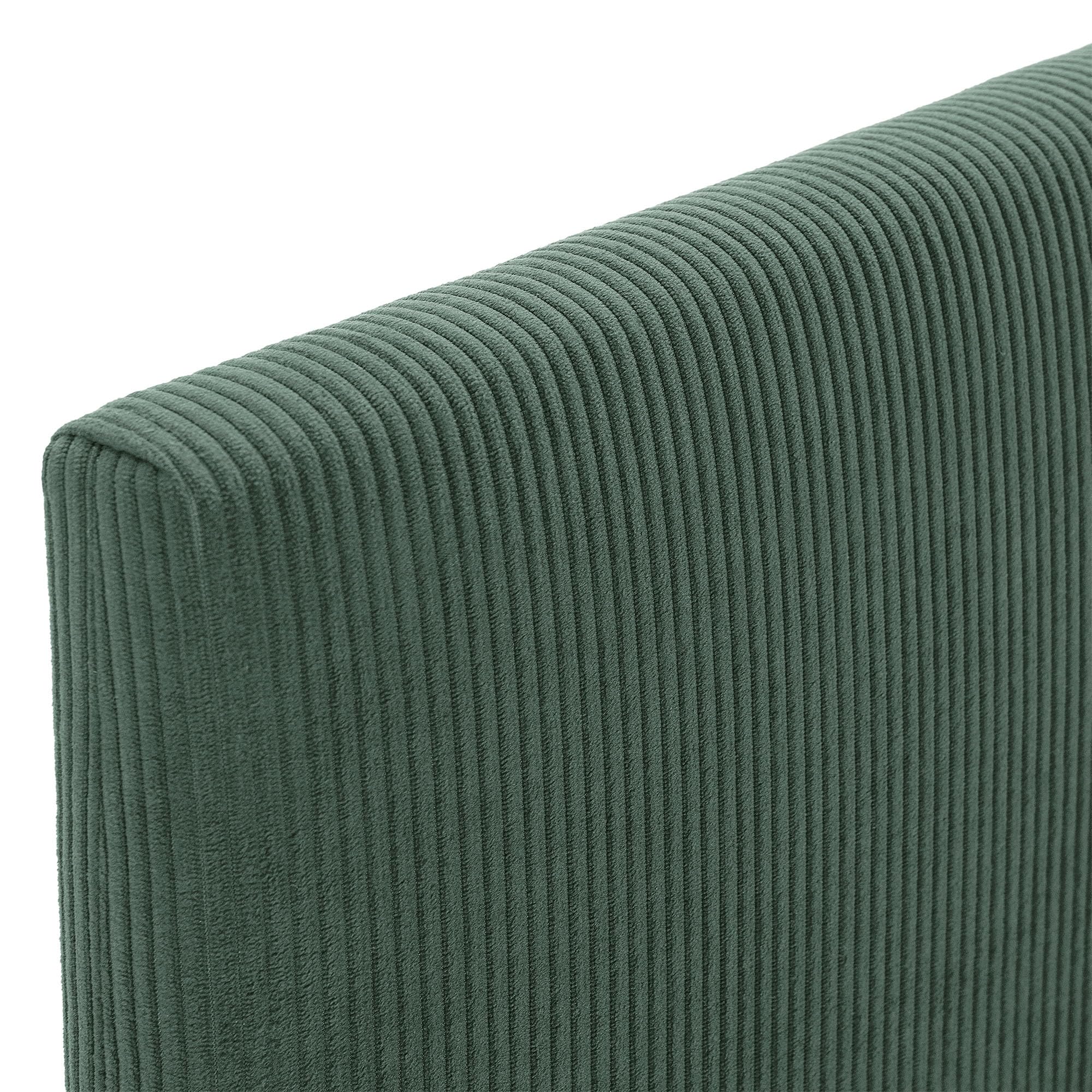 HOMN LIVING Cabecero Bari tapizado en Tela Verde 150x60 cm, Incluye Herrajes y Tornillería