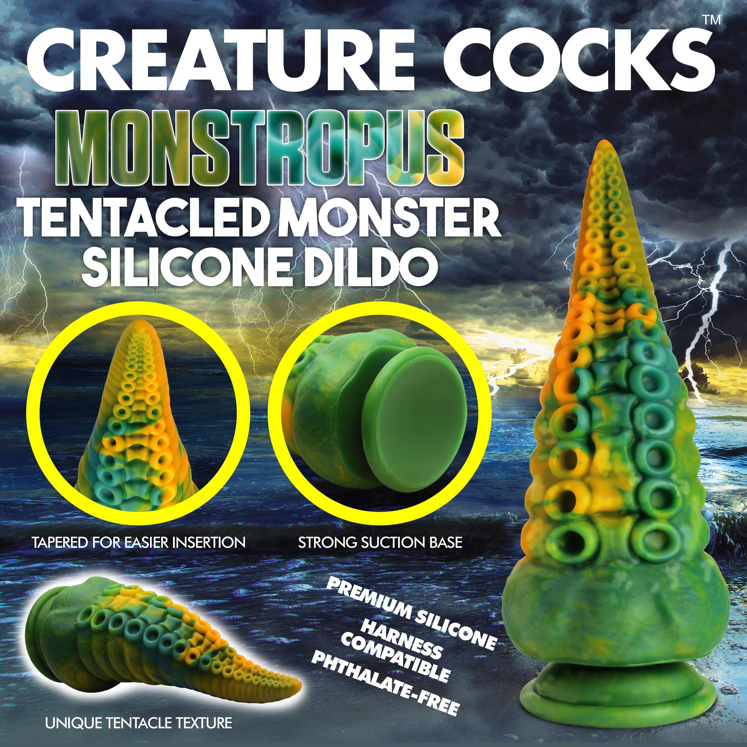 CREATURE COCKS Monstropus Tentacled Monster Silicone Dildo