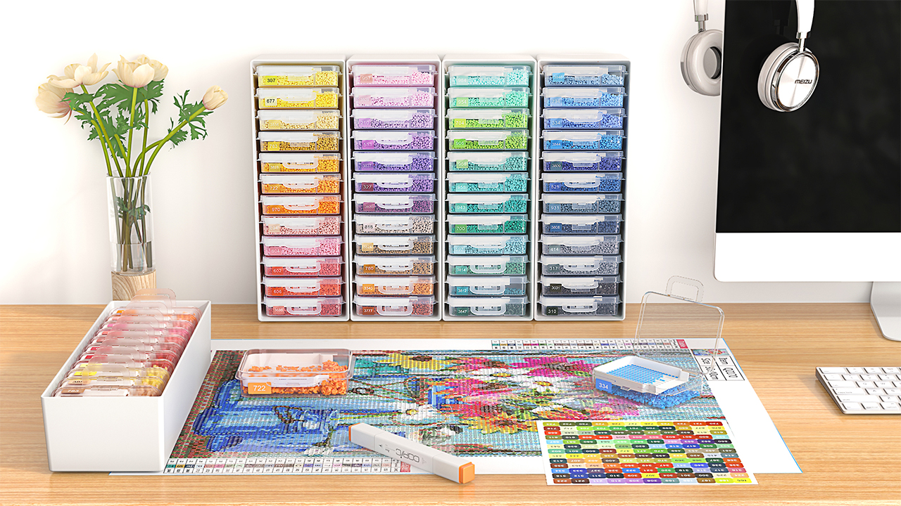 Amazon.com: Redtwo 48pcs Diamond Painting Storage Containers Trays