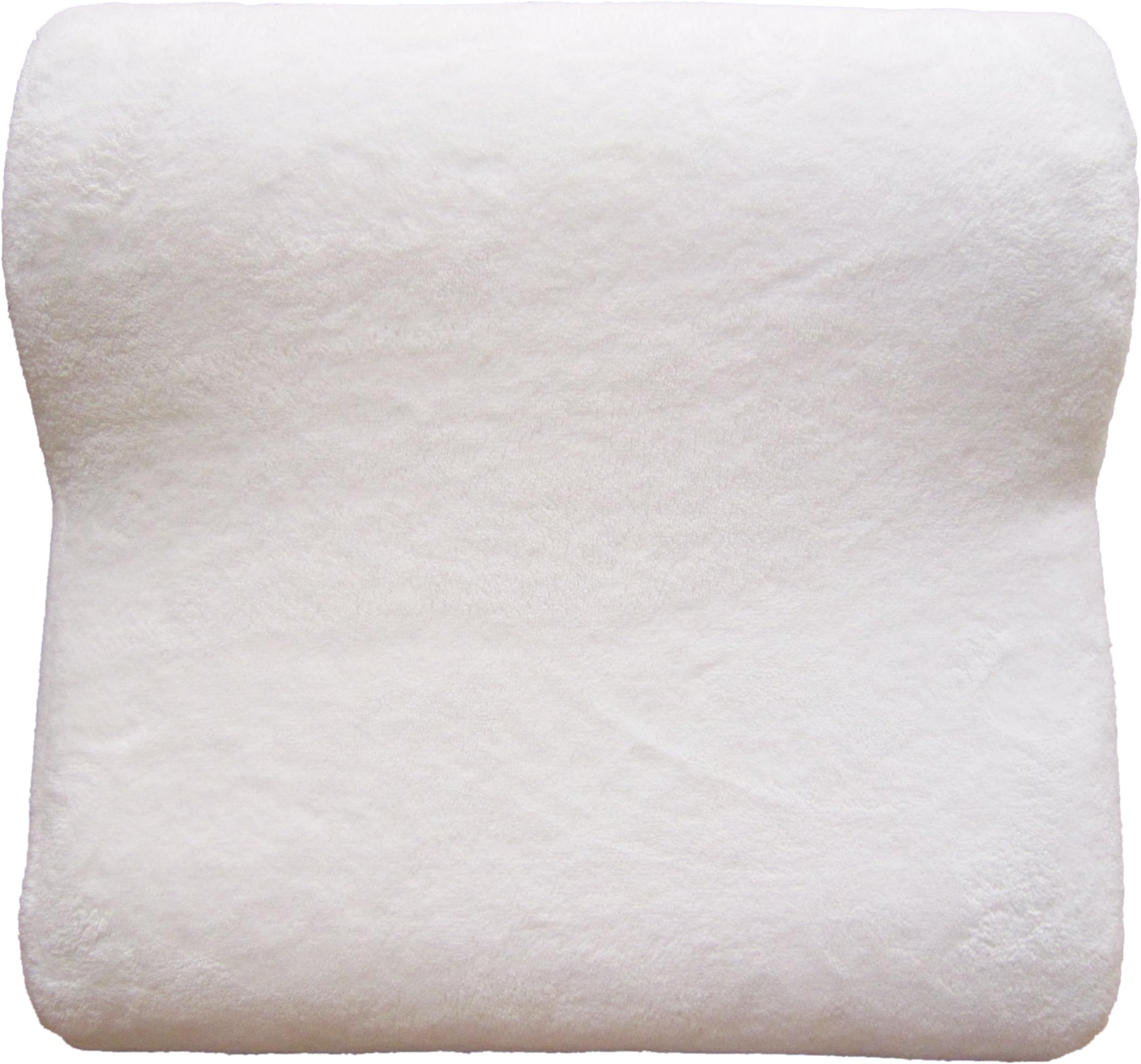 MICRODRY Luxury Bath Pillow with Memory Foam, White