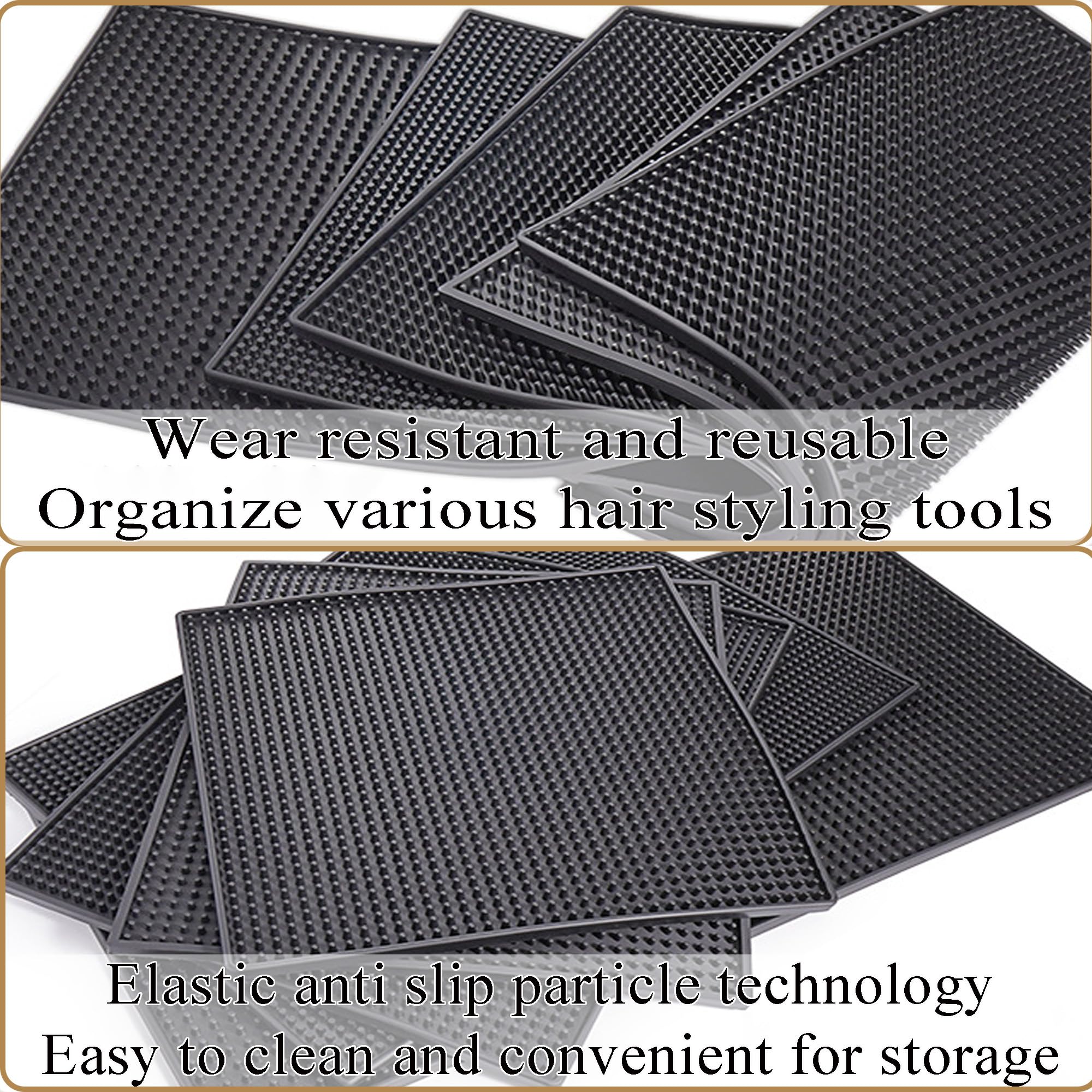 Friseur Matte, Barber Station Matte, 30×60cm Anti Rutsch Barber Organizer Mat, Anti-Rutsch Hitzebeständig Bis Faltbare Silikon, Tool Pad Für Den Salon Shop