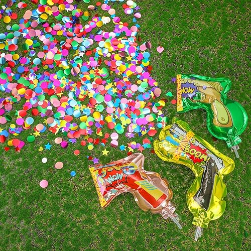 Miniatura 5 de Hungdao 30 pistolas de fuegos artificiales, confeti de mano, feliz año nuevo, boda, cumpleaños, graduación, baby shower, aniversario, multicolor,