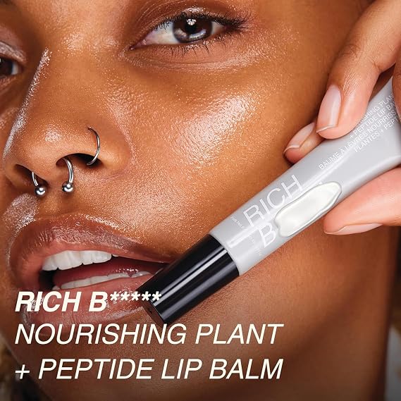 Freck Beauty RICH Babe Lip Balm, 0.31oz | Clear Shade, Nourishing Plant Peptide Lip Balm Hydrating Plumping Lip Treatment | Sheer Hydration Infused with Jojoba Seed, Castor Seed and Prickly Pear