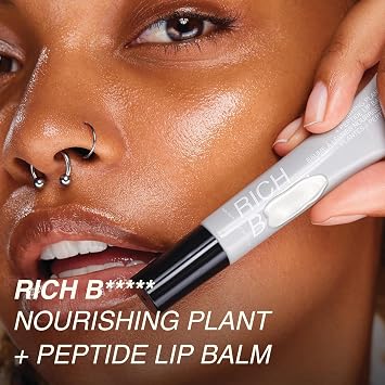 Freck Beauty RICH Babe Lip Balm, 0.31oz | Clear Shade, Nourishing Plant Peptide Lip Balm Hydrating Plumping Lip Treatment | Sheer Hydration Infused with Jojoba Seed, Castor Seed and Prickly Pear