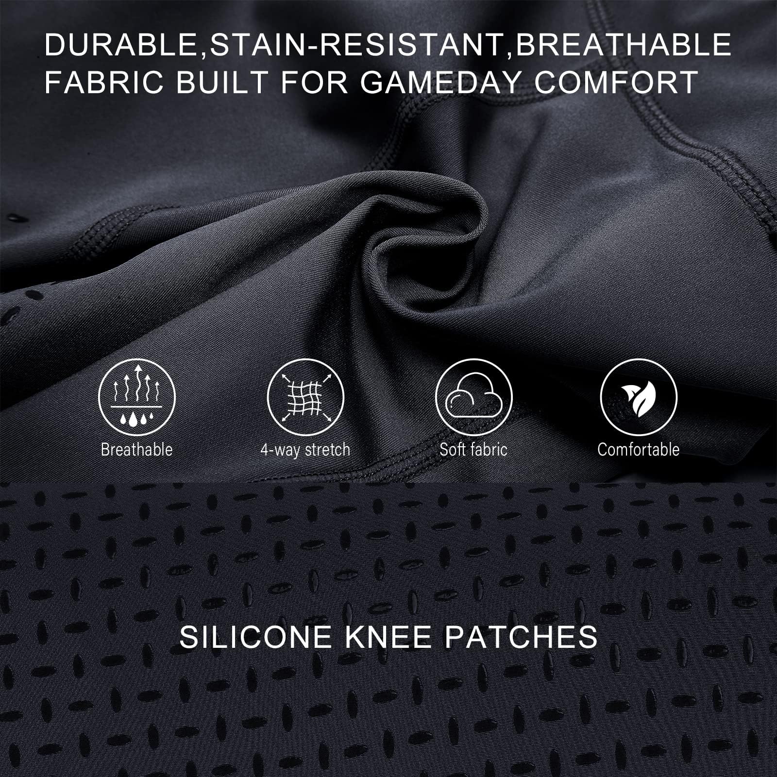 beroy Pantalon d'équitation pour enfant avec empiècement complet avec leggings d'équitation en silicone pour fille avec passants de ceinture et poche pour téléphone portable