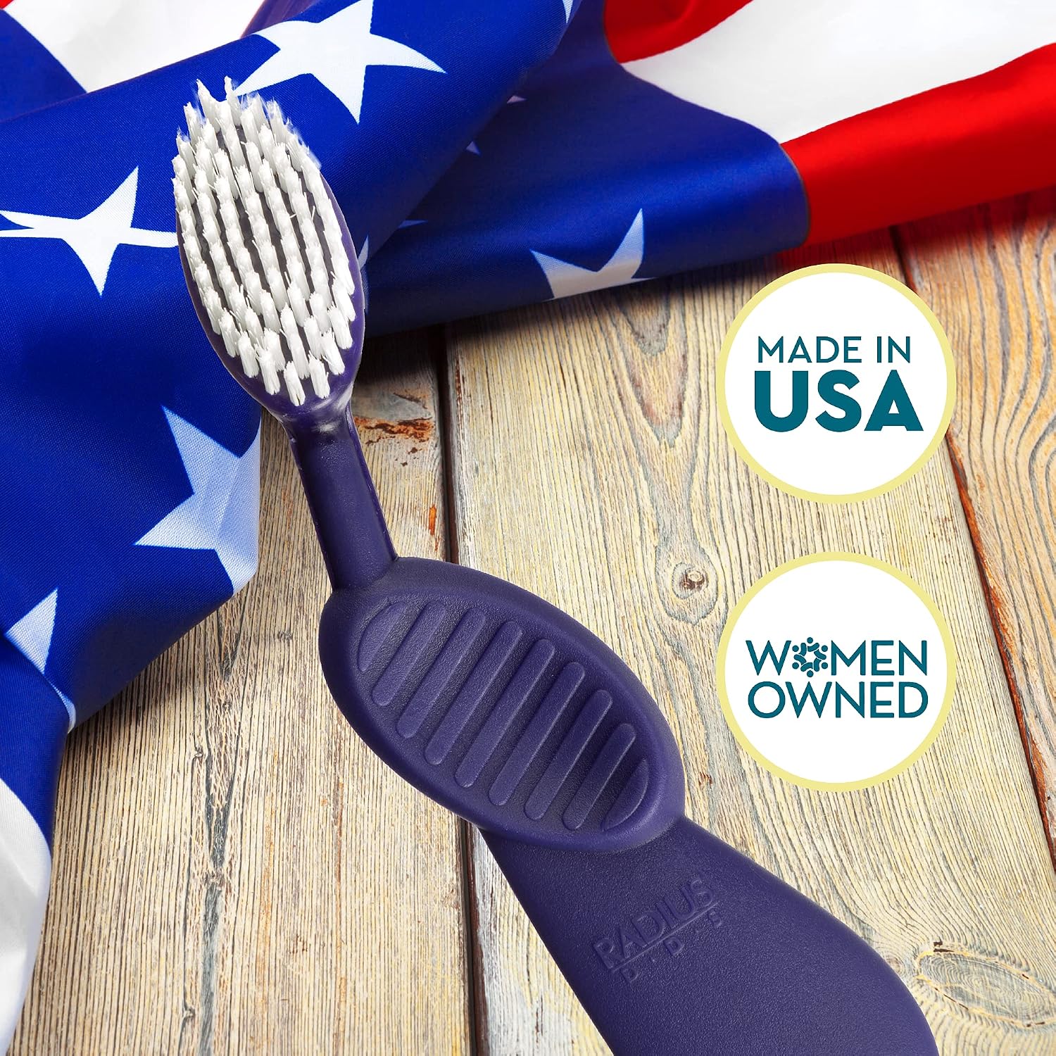 RADIUS Flex Brush with Soft Bristles Toothbrush BPA Free & ADA Accepted Designed to Improve Gum Health & Reduce Issues - Right Hand - Watermelon/White - Pack of 1