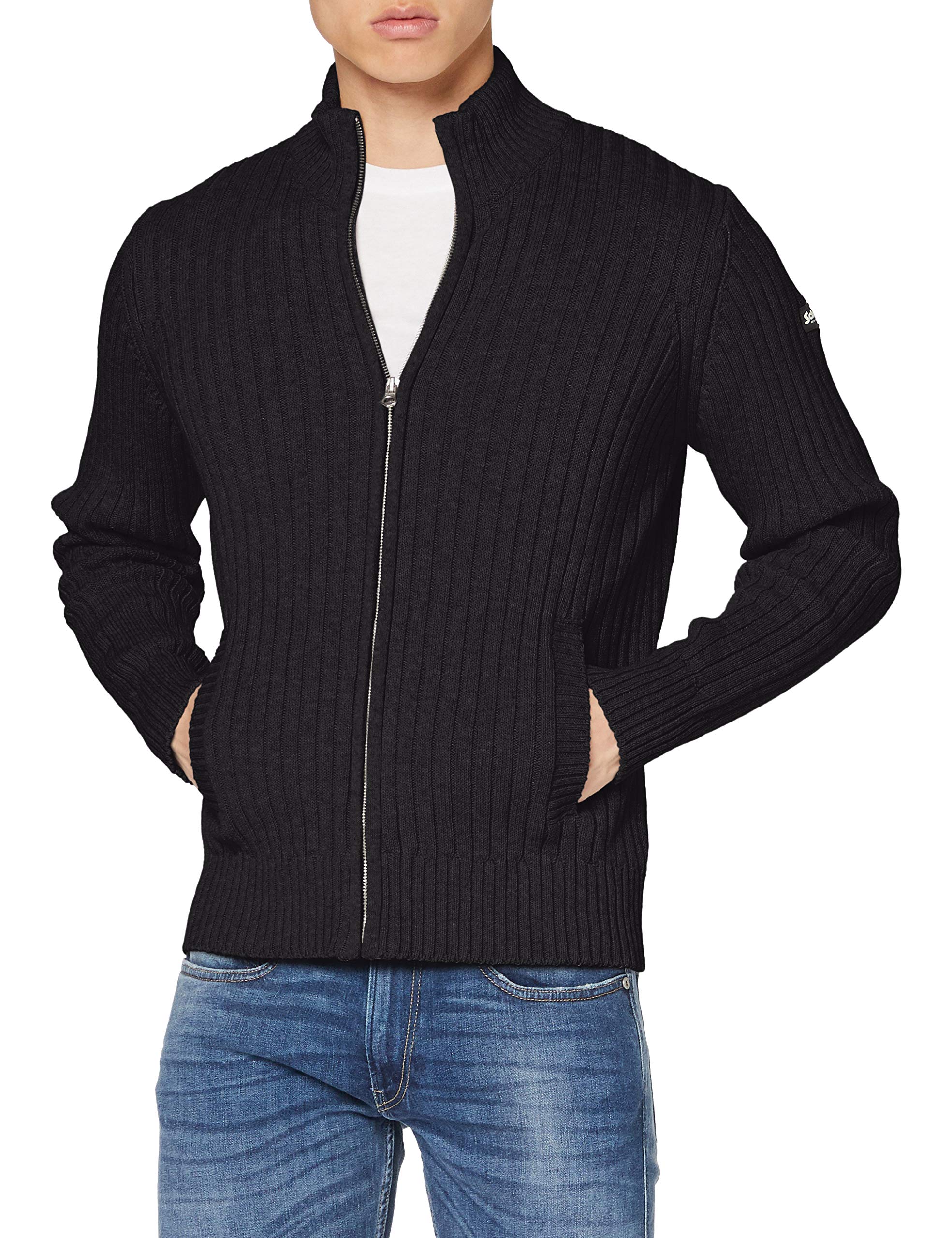 Schott NYC Men's Plecorage1 Pullover Sweater Not Applicable, Anthracite, Xx-Large