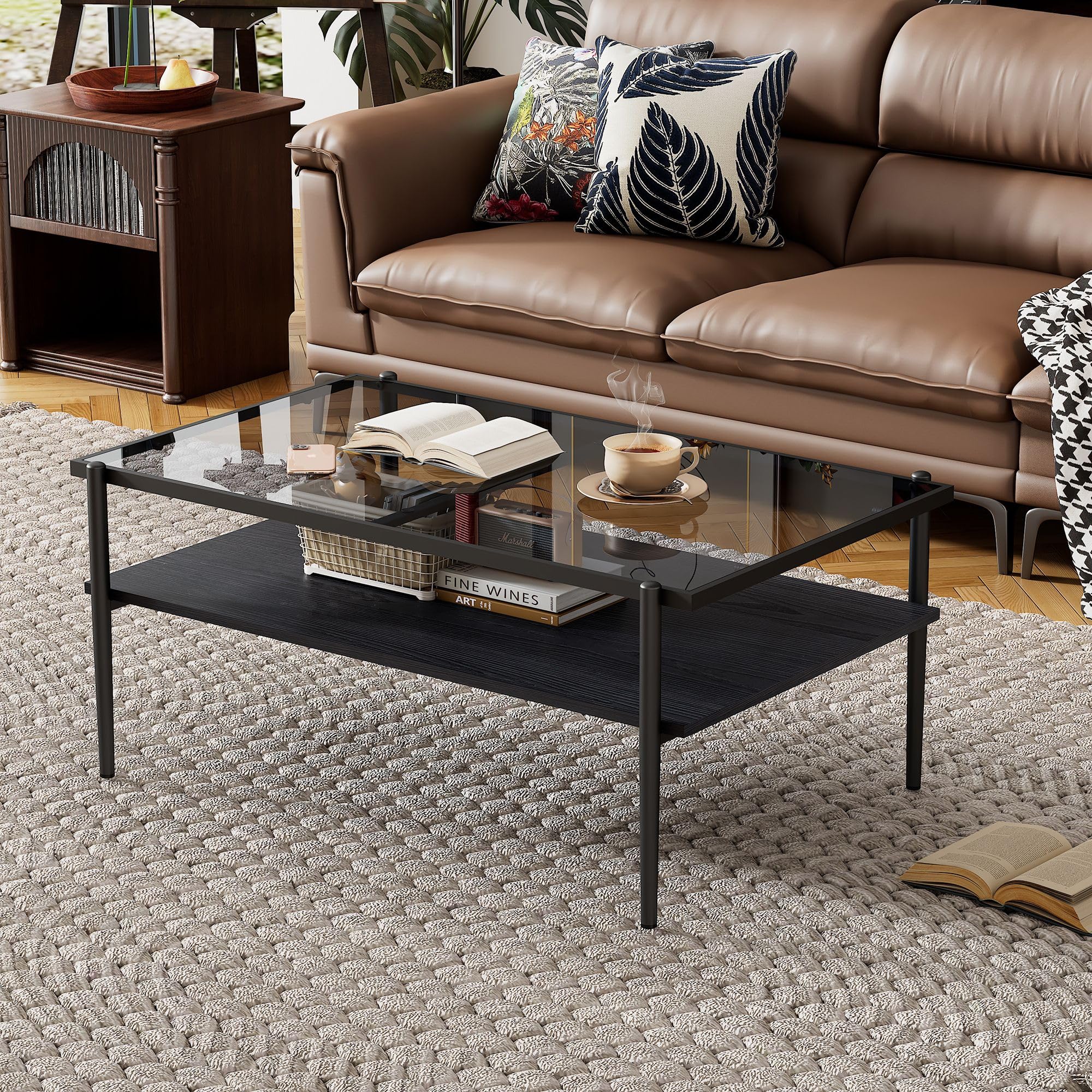 Dayalane Lift Top Coffee Table With Hidden Storage, Rectangle Wood Rustic Farmhouse Center Table Sliding Barn Door Compartment Living Room Home Office Waln