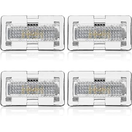 Ultra-Bright Easy-Plug Replacement LED Interior Lighting Upgrade LEDs for Tesla Model S, Model X, Model 3 and Model Y - Light Bulbs Kit fits Trunk, Frunk, Door Puddle, Foot-Well, etc - (4 Pack)