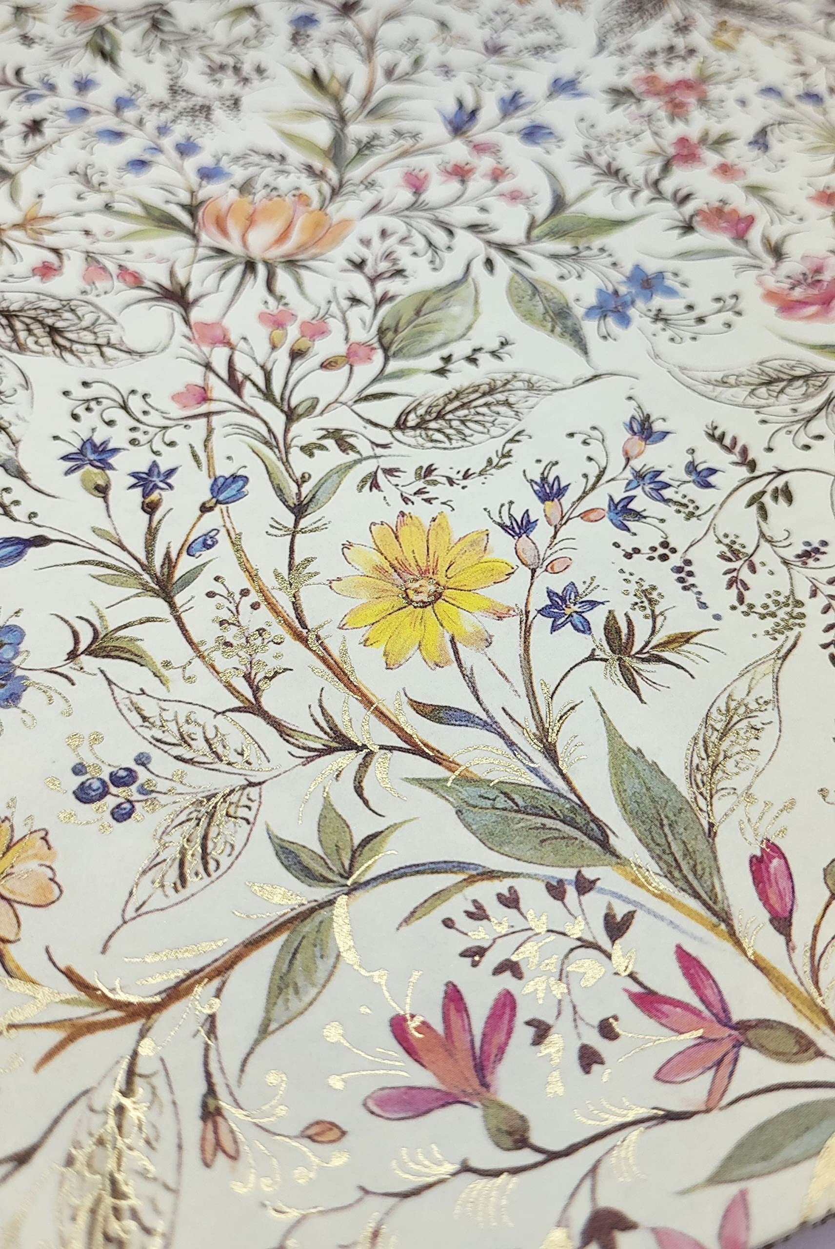 Klemmbinder Primavera Naturleinen, A4 QUER Multicolor mit Goldakzenten
