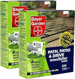 Bayer Garden 2 x Path, Patio & Drive Weed Killer - 3 x 8g Sachets per pack treats upto 75sqm - Kills Ground Elder, Nettles, Docks, Couch Grass & Japanese Knotweed.