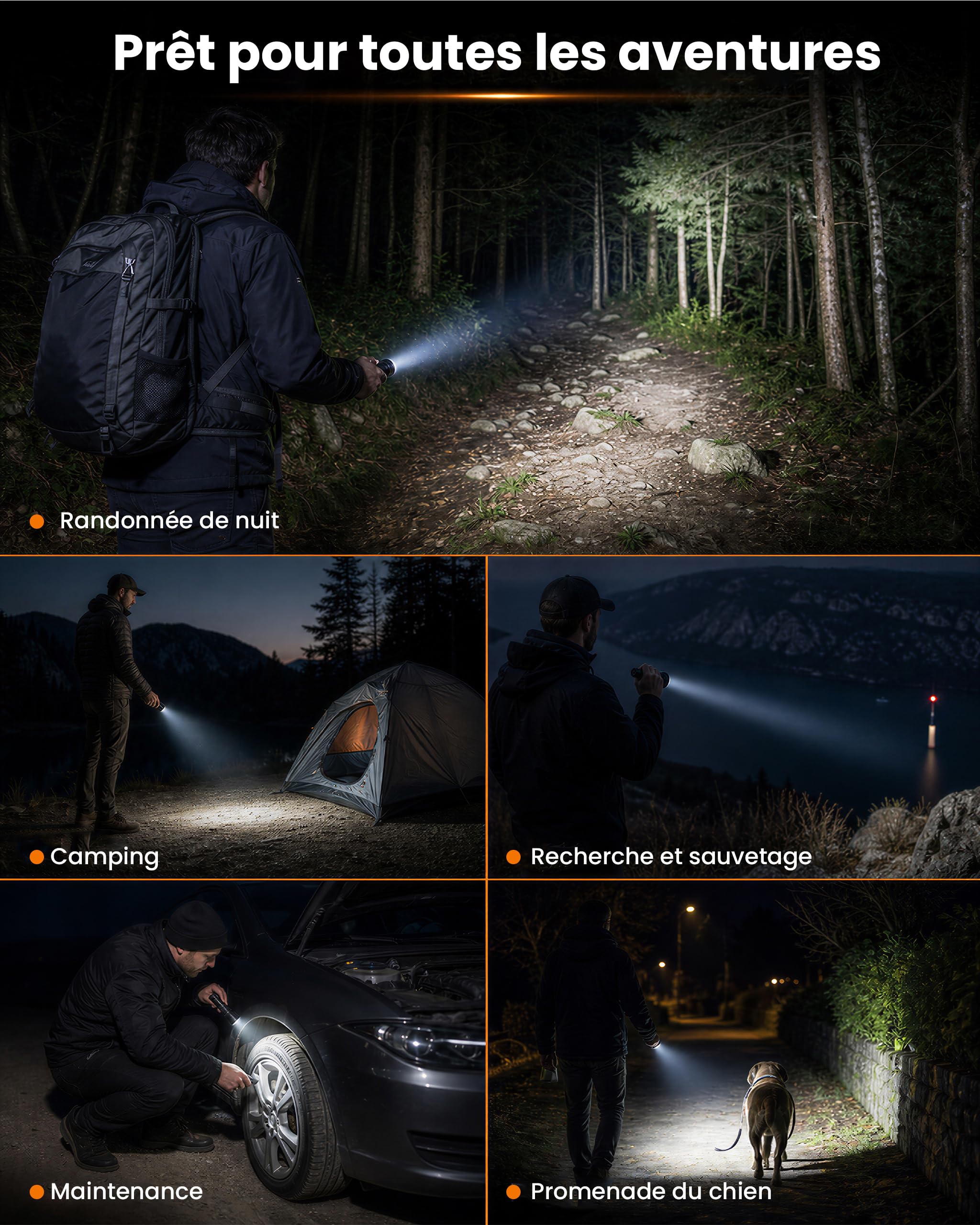 CSTEBOKE Sofirn IF22A Lampe de poche LED rechargeable