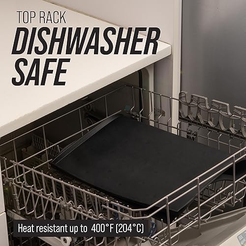 Miniatura 5 de Leash Boss Tapete de comida para perros y cuencos de agua, de silicona impermeable, para alimentación de mascotas, bordes elevados extra altos,