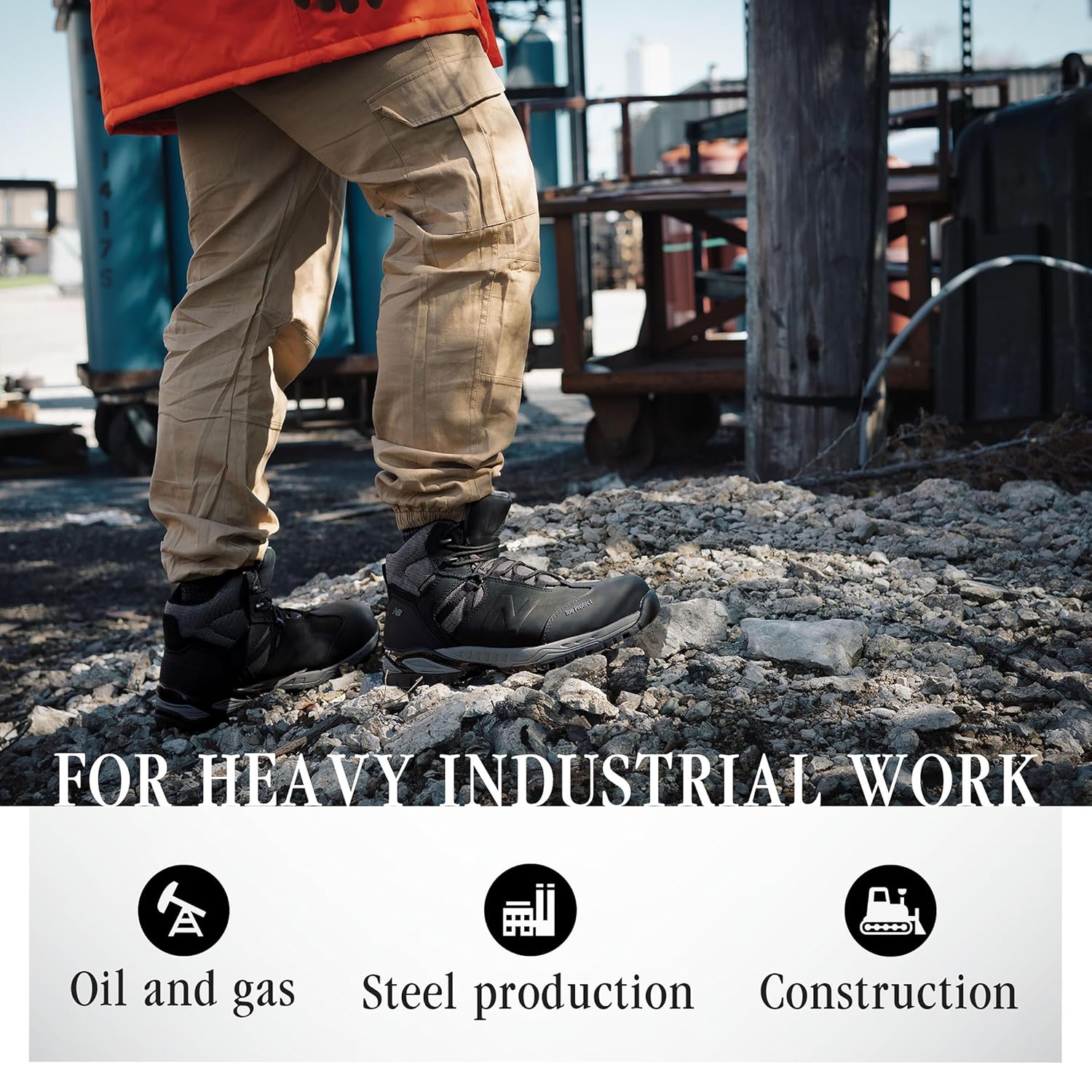 New Balance Allsite Composite Toe Men's Industrial & Construction Boots, Black, Size 11, Waterproof, Comfortable & Lightweight Work Boots for Men, Long-Lasting Protection - Image 3