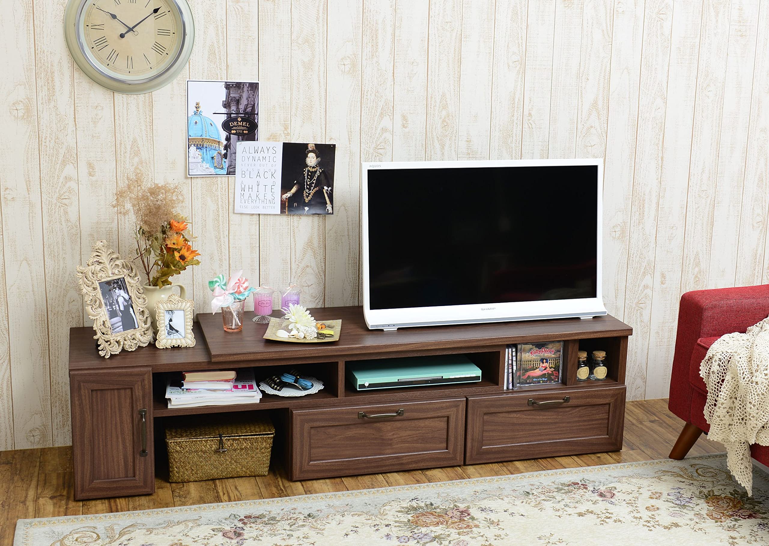 Amazon｜佐藤産業 FREX テレビ台 ローボード 伸縮式 幅120-214.5cm