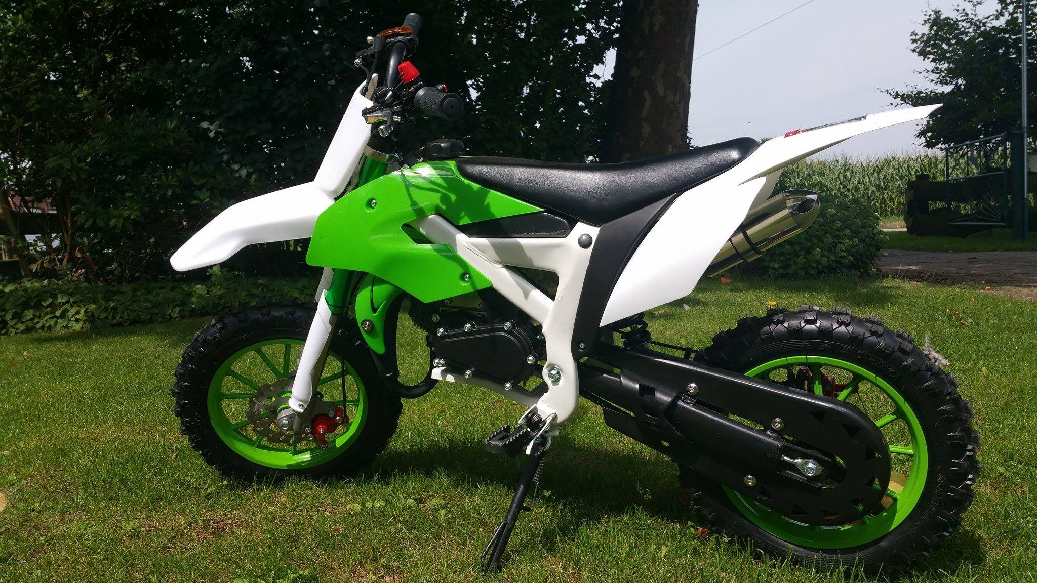 Pocketbike Crossbike Dirtbike 49cc 2 Takt RV-Racing Kinder Motorrad Grün