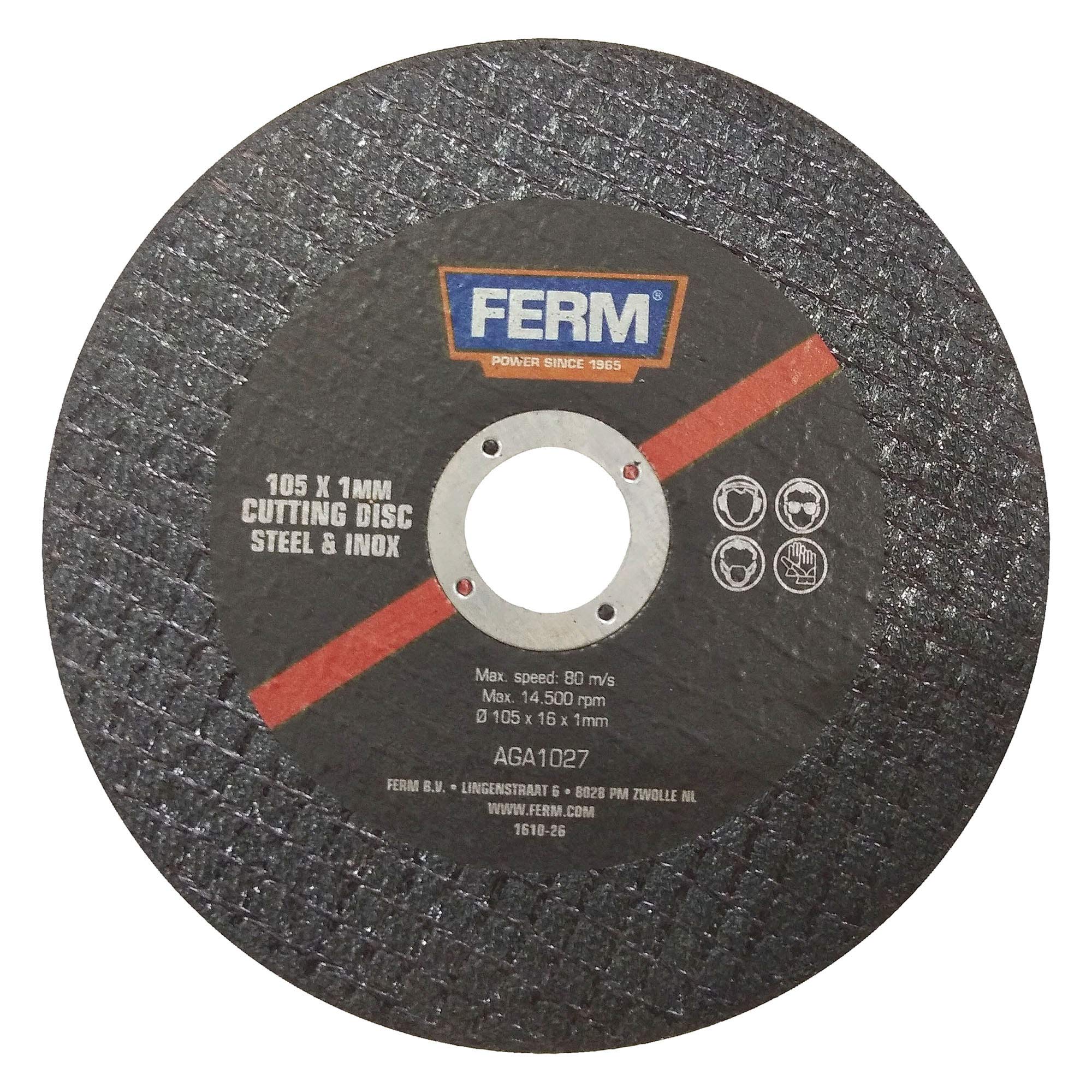 FERM 4 Inch Cutting Disc For Metals And Inox (Black) Pack of-25