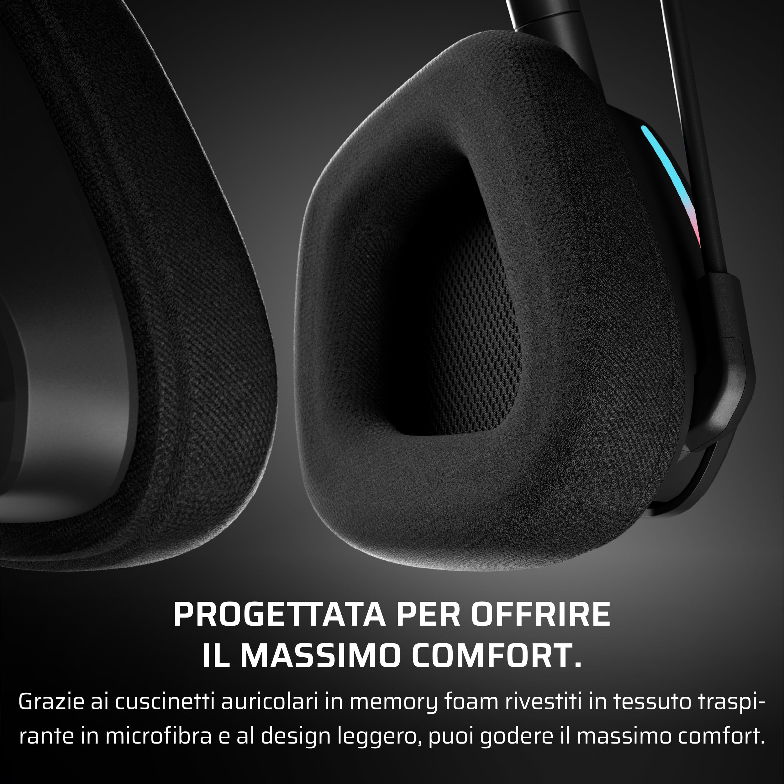 Corsair VOID v2 Cuffie da Gioco Wireless Bluetooth Carbonio Dolby Atmos 70 Ore Ricarica Rapida