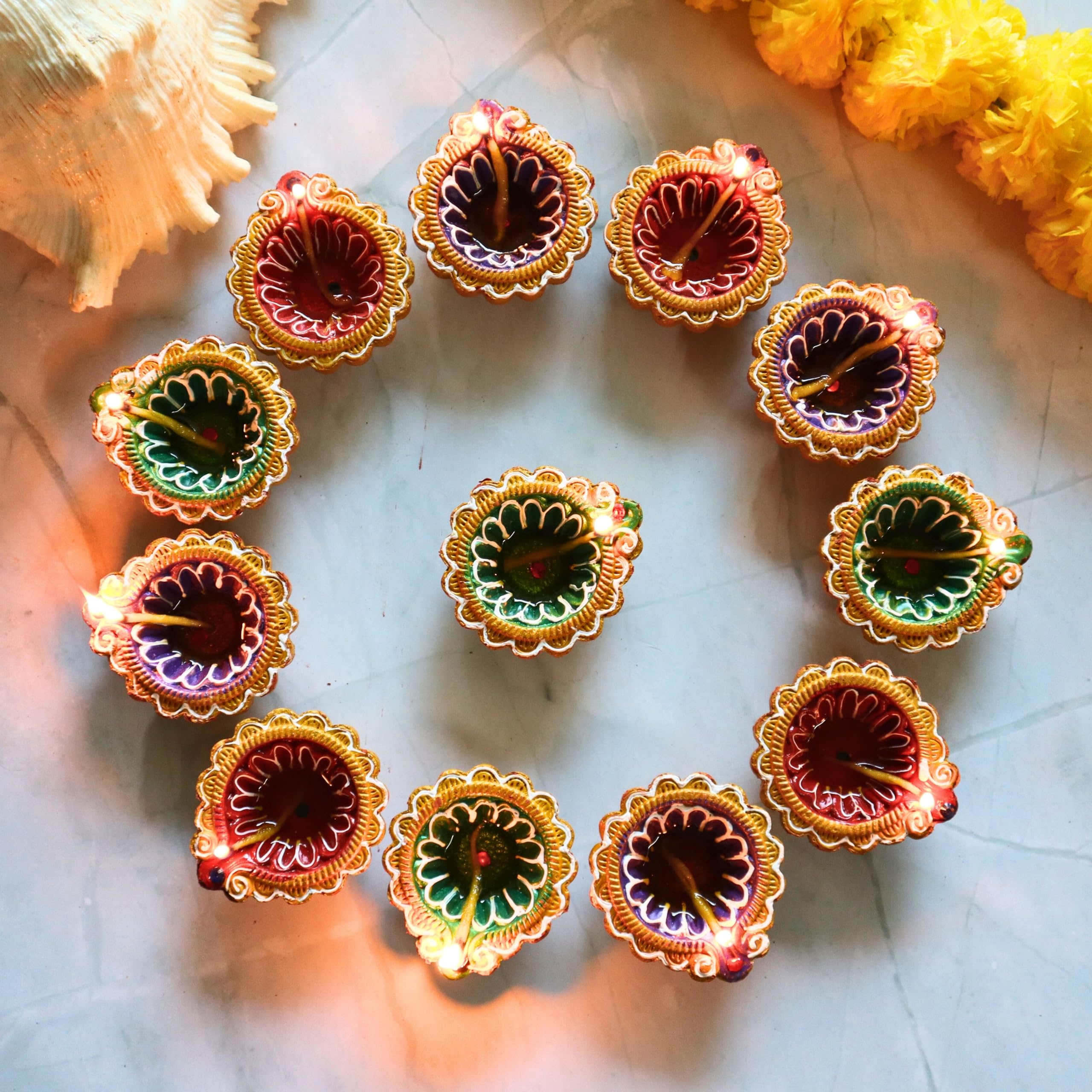 Diwali Diyas - Terracotta Lanterns by Indian Karigar -5