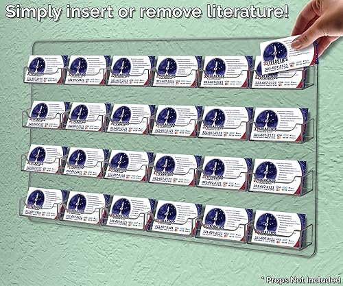 Miniatura 49 de Marketing Holders Tarjetero colgante de acrílico transparente con múltiples bolsillos para tarjetas de 3.5 x 2 pulgadas en médicos, contabilidad