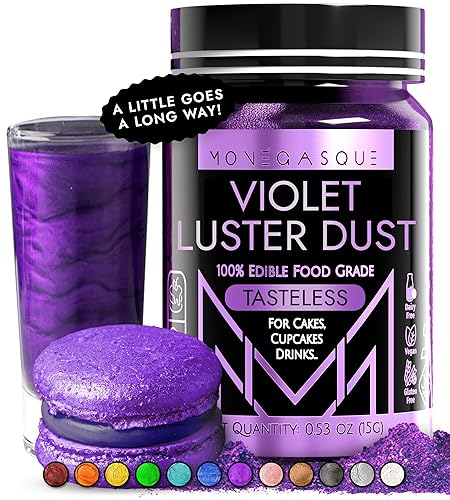 Miniatura 18 de MONÉGASQUE Purpurina comestible plateada para bebidas, 0.51 onzas, purpurina comestible para pasteles y cócteles, polvo plateado brillante