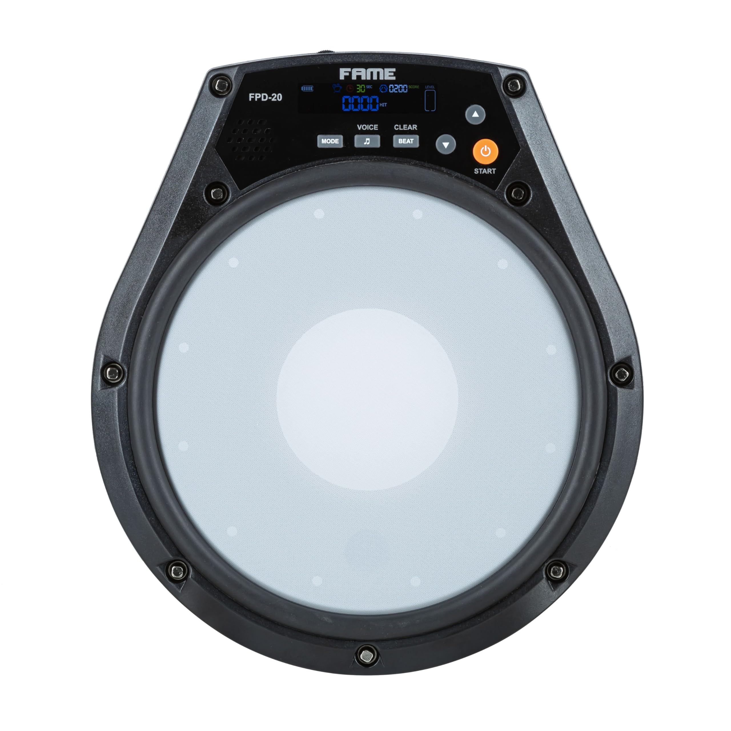 Digitales 8" Übungspad, Mesh-Fell, großer Farbbildschirm, hochempfindliche Stärkeerkennung, Metronom, Percussion-Sounds, ideales Schlagzeugtraining, unterwegs oder zu Hause
