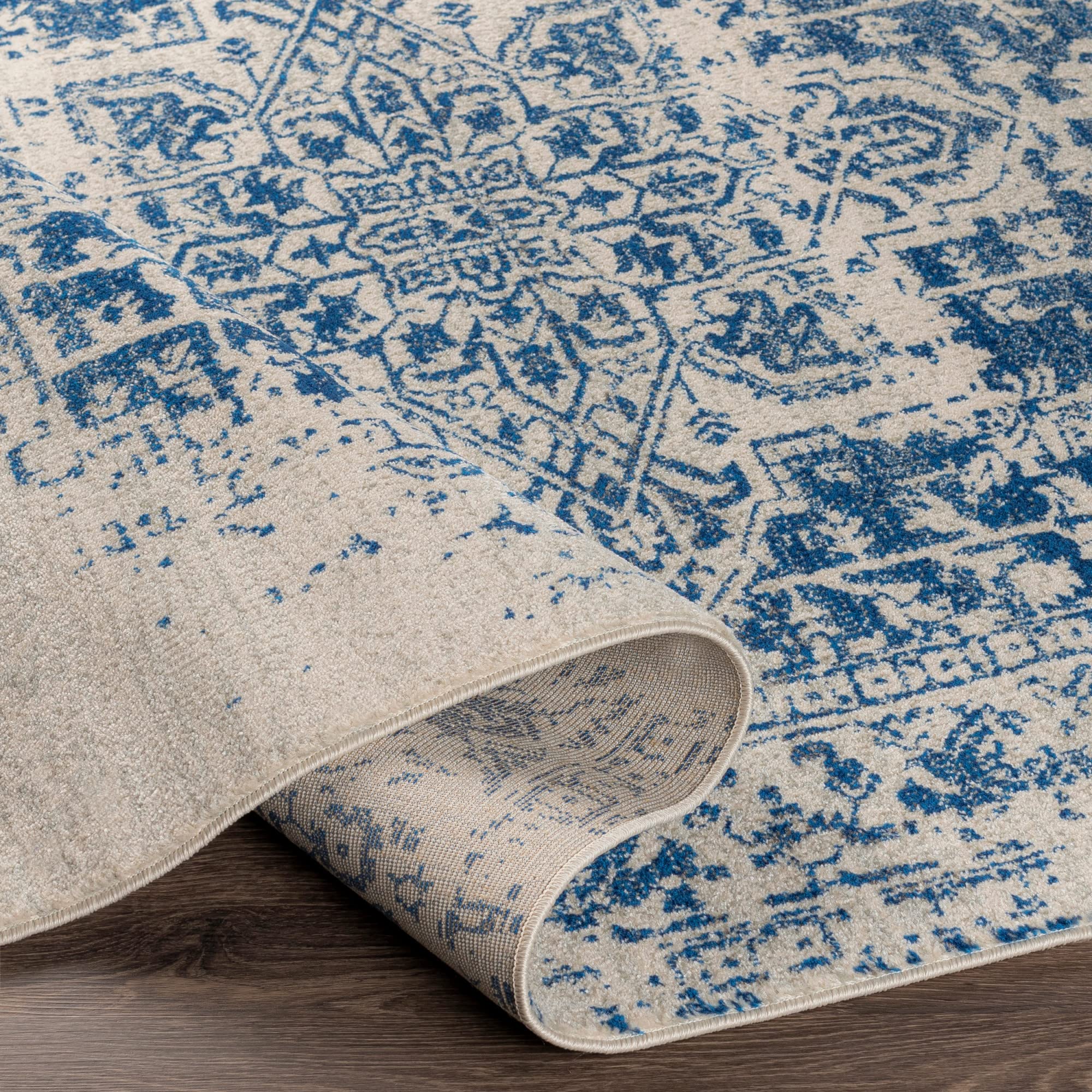 Livabliss Juliette Syracusa Tapis Vintage 160x220 cm – Bleu, Beige, Bohème